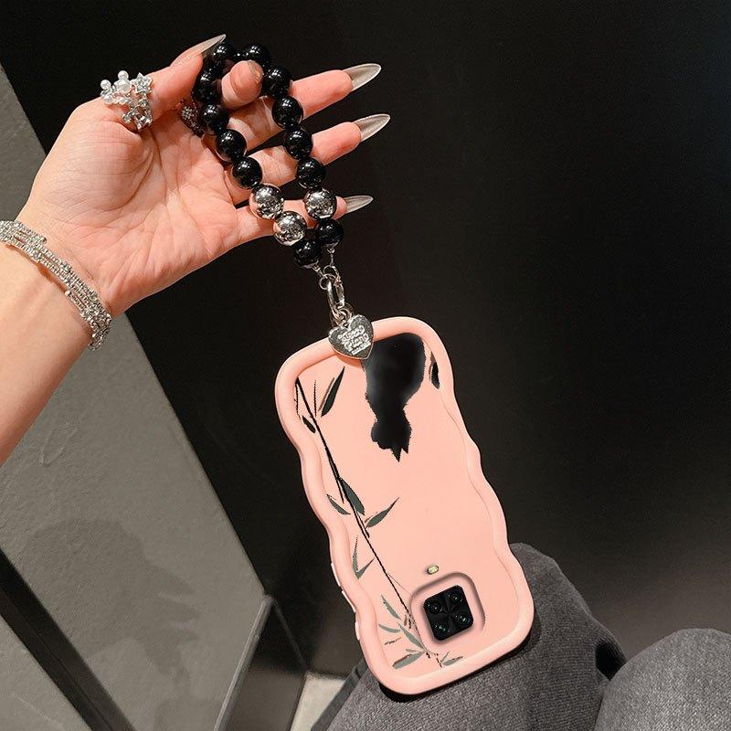 1 Piece Kitten and Bamboo Stylish Suitable For Redmi Note 9 Pro Max Phone Case Cover With Flexible Finish Featuring Anti-Scratch And Lanyard For Fitness