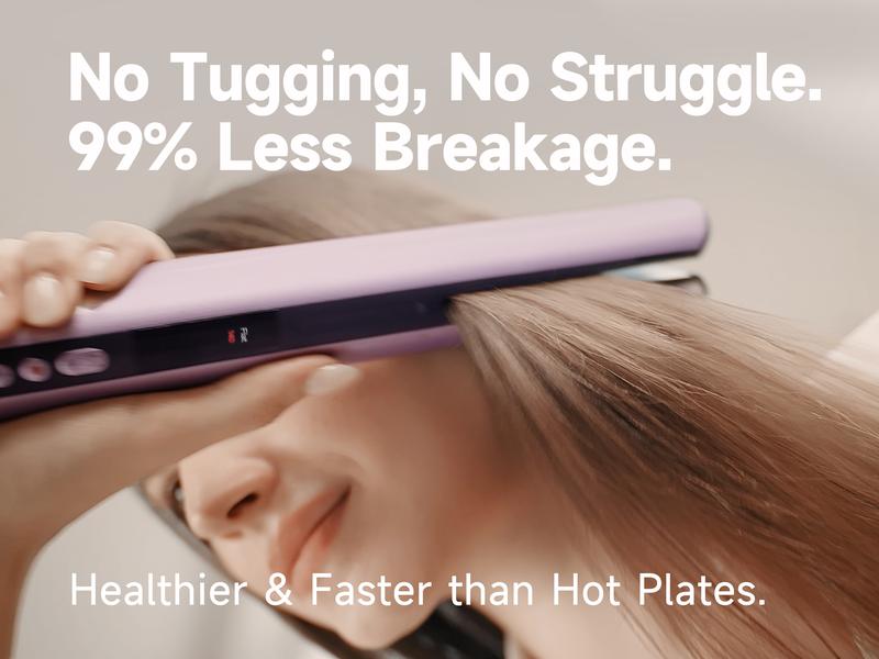 JELLYFISH AGD100 Air Gap Dryer 1400W Hair Straightener  | Clamp-Free Zero Touch No Damage 2-in-1 Dry & Straightening Tool | 1400W High-Speed Professional  Salon Air Gap Hairdryer | 2 Speeds 4 Temps 1.1lb Lightweight for Home Travel