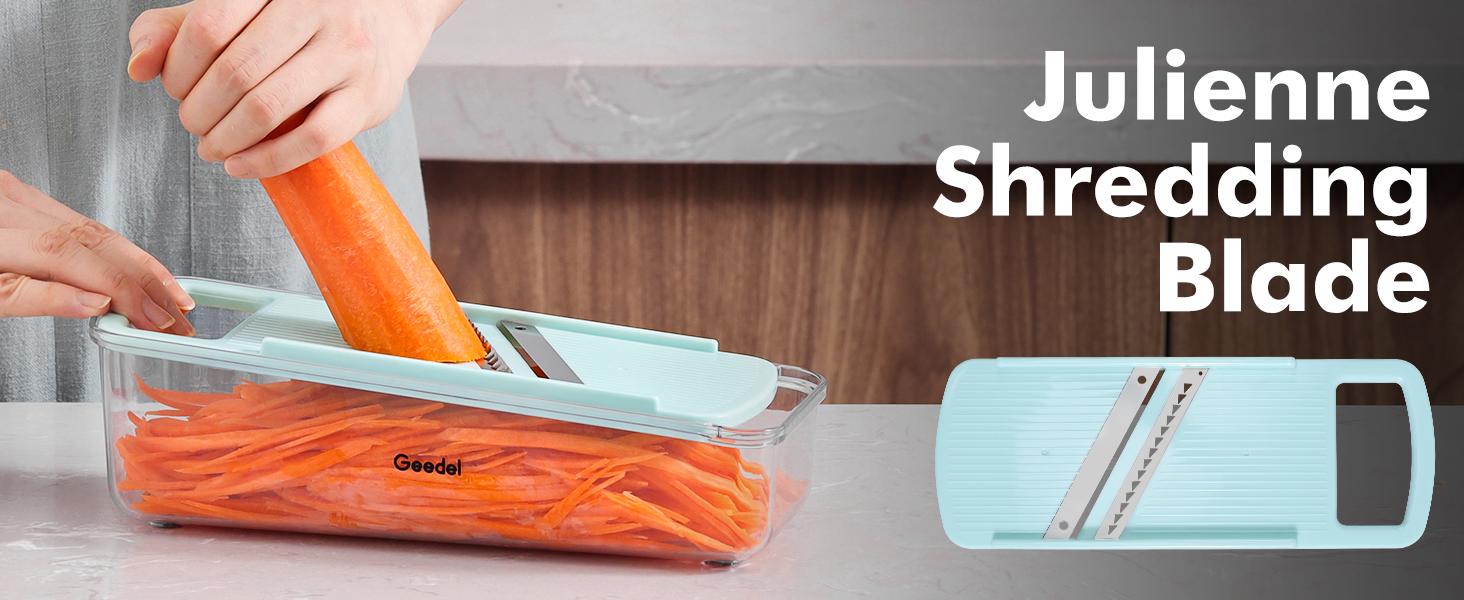 Geedel Madoline Slicer for vegetables, Multi Purpose Vegetable Slicer Cutter Shredder, Vegetable Cutter for Veggie Fruit Cheese Kitchen Stainless cabbage grater blade slicer