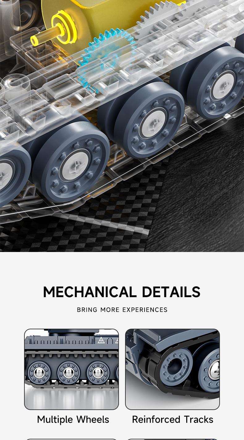 BRRRRT 1/64 Scale Remote-Controlled Tank, Military Tank Model with Infrared Combat System and Rotating Turret, 2.4GHz RC Vehicle Toy, Suitable for Children and Adults, Engineering Vehicle Toy, 4x4 Off-Road Vehicle, Christmas Gift for Adults and Children.