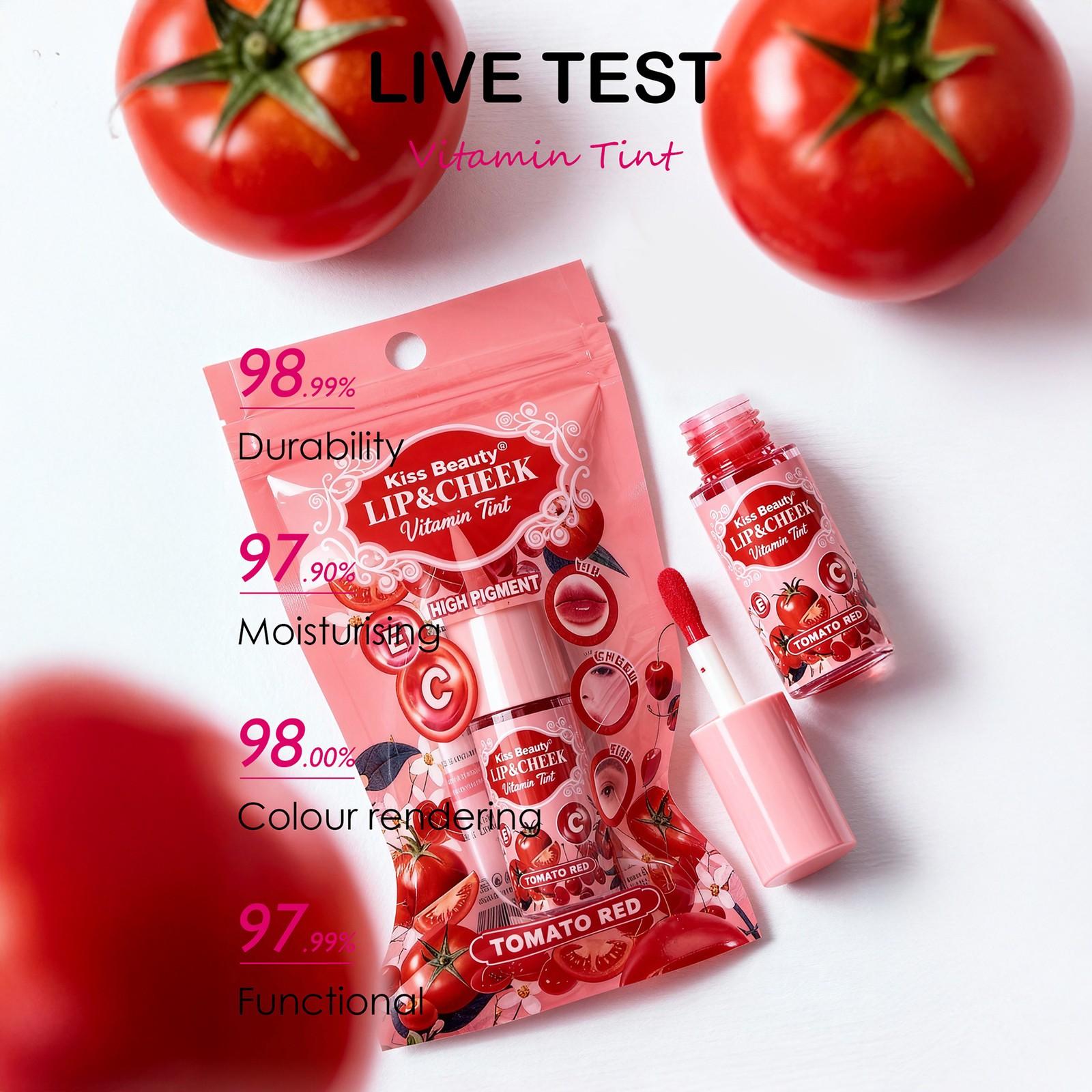 Dual-Use Lip and Cheek Color Liquid, Natural Whitening Lip Gloss, Easy Application, Perfect for Daily, Party, Fresh Makeup