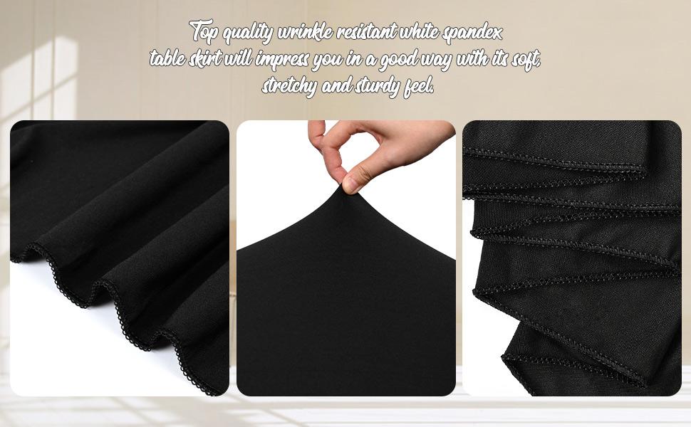 2/4/6 Pack Spandex 6ft/8ft Table Skirts for Rectangle Table Stretch Tablecloth Washable Wrinkle Resistant Table Covers and Fitted Table Skirts for Trade Show,Banquet,Restaurant,Party,Events Graduation Ceremony Decoration Greenery Decoration