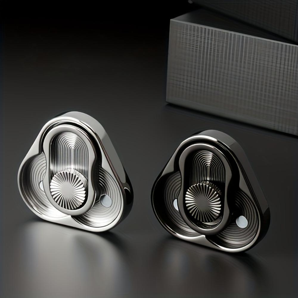 1pc Triangular Triple-Spin Fidget Spinner Stress Relief Fidget Clever and Creative Design Suitable for Various Settings Such as Desks It Has Three Semi-Circular Spin Angles