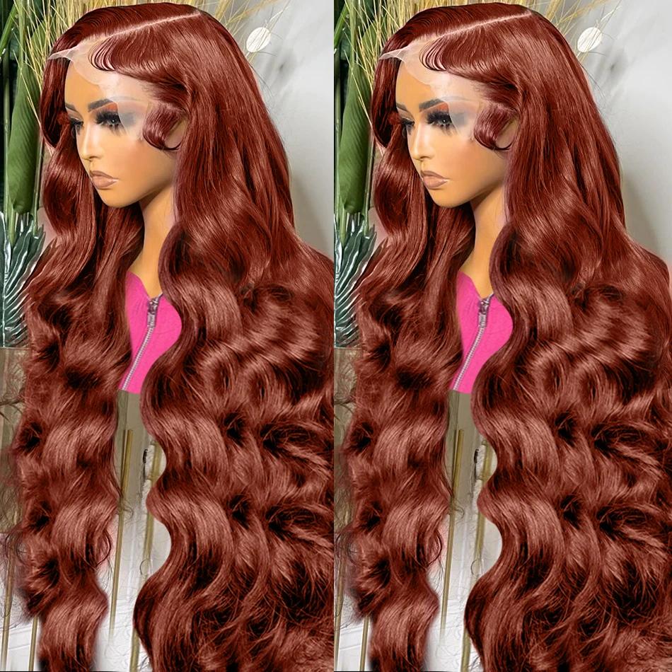 Bling Hair 30 32 Inch Orange Ginger 13X6 HD Lace Frontal Wigs 180 Density Body Wave 13X4 Lace Front Wig Human Hair Lace Frontal Wigs For Black Women