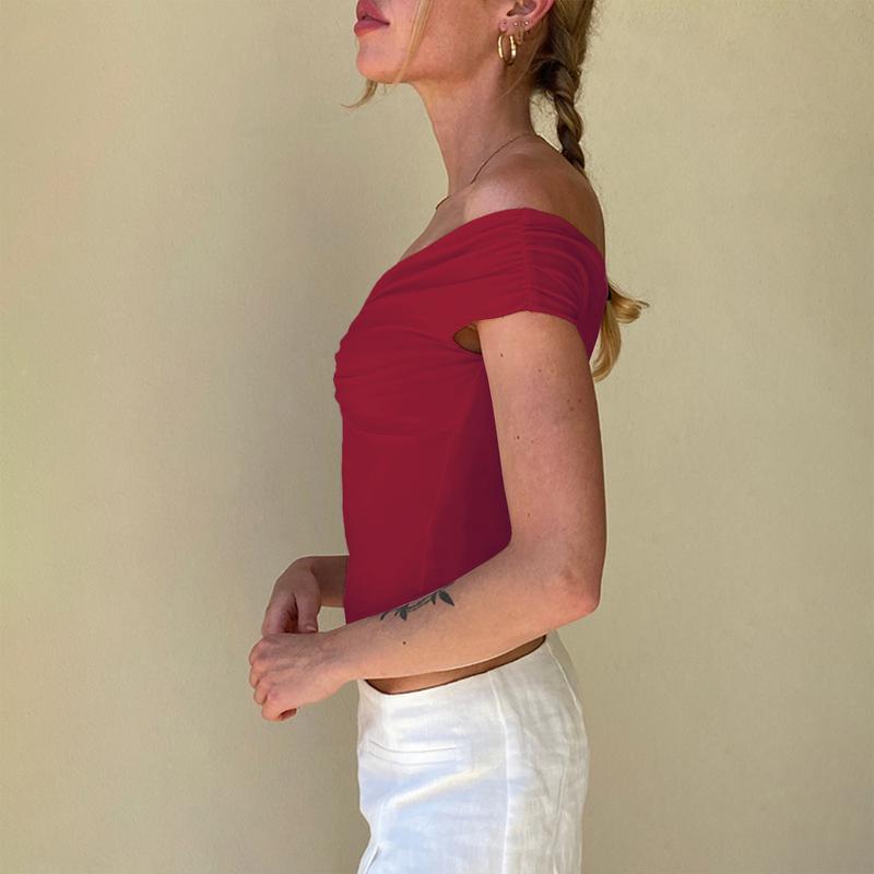 Cakulo Women's Yellow Off The Shoulder Top Sleeveless Backless V Neck Slim Fit Crop Top Y2K Summer Clothing Shape Ruched Slim Fit T-Shirt Blouses Cakulo Women's Yellow Off The Shoulder Top Sleeveless Backless V Neck Slim Fit Crop Top Y2K Summer Clothing Shape Ruched Slim Fit T-Shirt Blouses