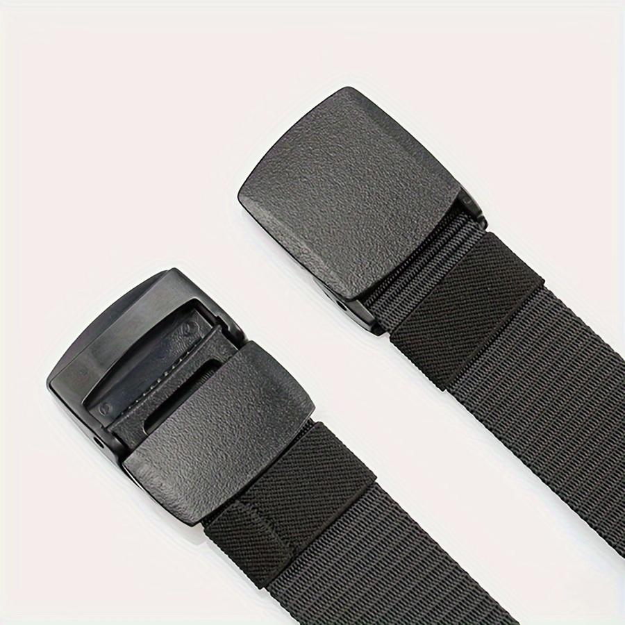 Nylon belt for both men and women, non-metal buckle, hypoallergenic, suitable for young people, outdoor leisure, smooth buckle nylon belt, passes security checks, trendy sports belt