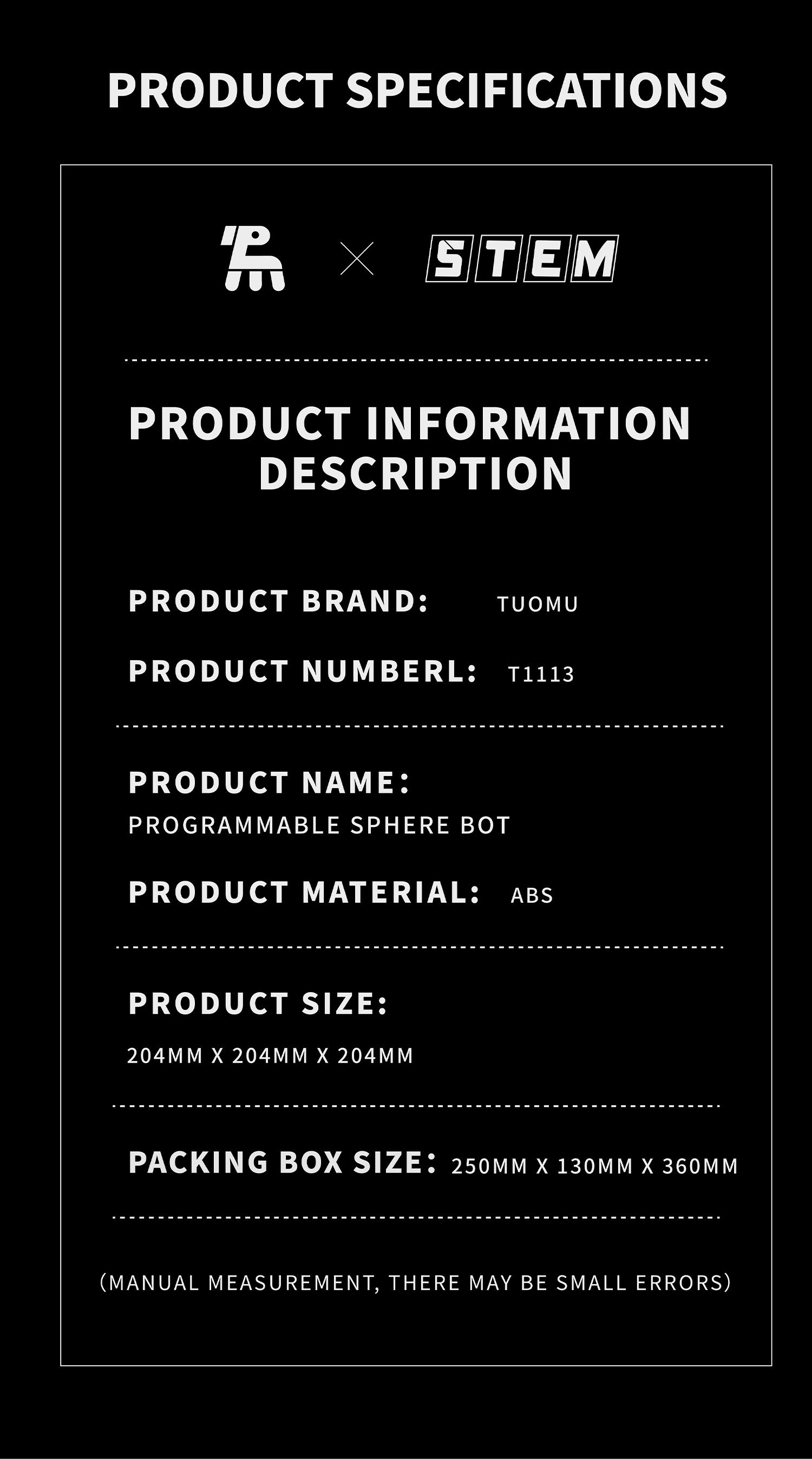 Programmable Sphere Robot RC Kit 804pcs, Stem Education Coding & Assembly Toy, Ideal Gift for Engineers, Architects, Parents