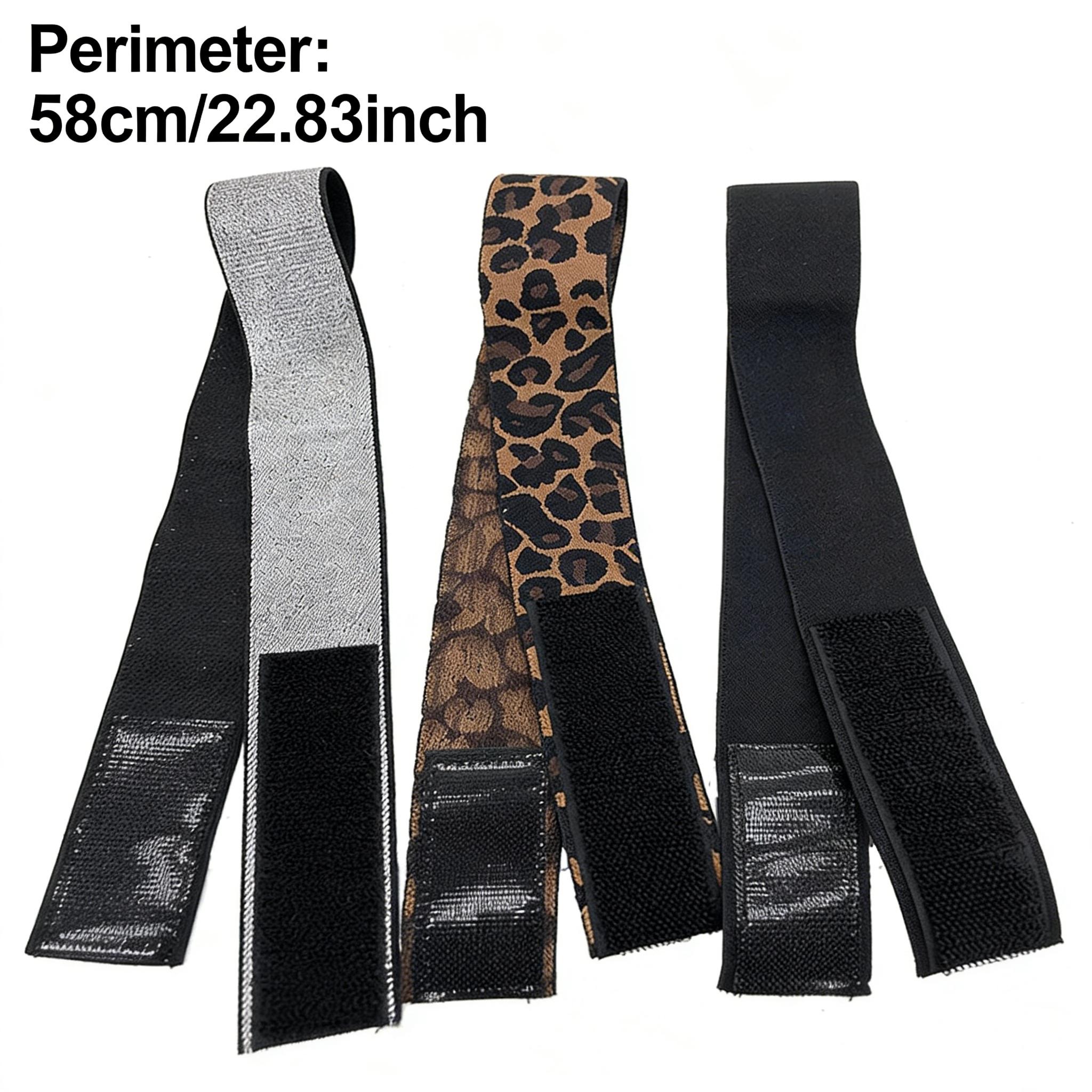 3 Piece Wig Magic Tape Elastic Hair Bands, Lace Melt Design, Edge Wrap to Placement Edge, Leopard Print Packaging
