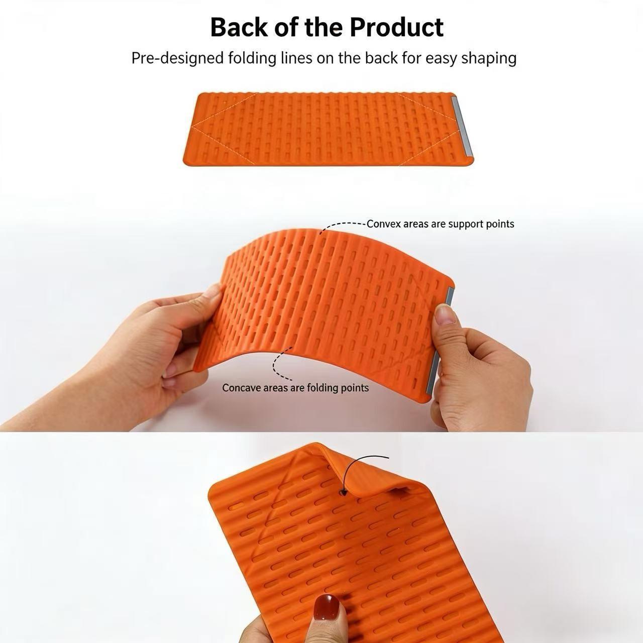 Portable foldable silicone phone holder Mount, can be bent into any shape freely, adjustable stand at multiple angles, non slip desktop base, water cup heating pad, suitable for mobile phones, tablets, laptops, portable travel, outdoor, and office use