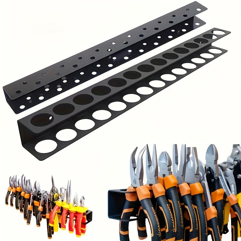 Metal Heavy Duty Tool Rack, Space-Saving Screwdriver Pliers Storage, Car Cleaning Brush Wall-Mounted Floating Shelf, Multi-Functional Garage Organizer