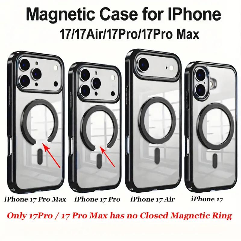 OREKROY Clear Case for iPhone 17 Pro Max 17 Air 17 Pro 17, 16 15 Pro Max,Compatible with MagSafe,with Camera Lens Protector,Slim Magnetic Soft TPU Phone Cover OREKROY Clear Case for iPhone 17 Pro Max 17 Air 17 Pro 17, 16 15 Pro Max,Compatible with MagSafe,with Camera Lens Protector,Slim Magnetic Soft TPU Phone Cover