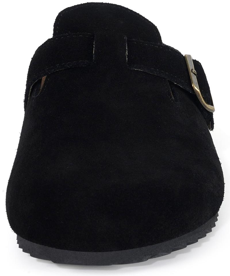 Men's Women's Adjustable Buckle Potato Shoes Suede Clogs Mens Leather Mules Cork Footbed Sandals