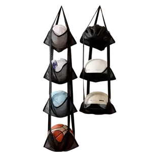 Ball storage hanging bag Household basketball storage bag Ball rack for football at the door Sports equipment rack