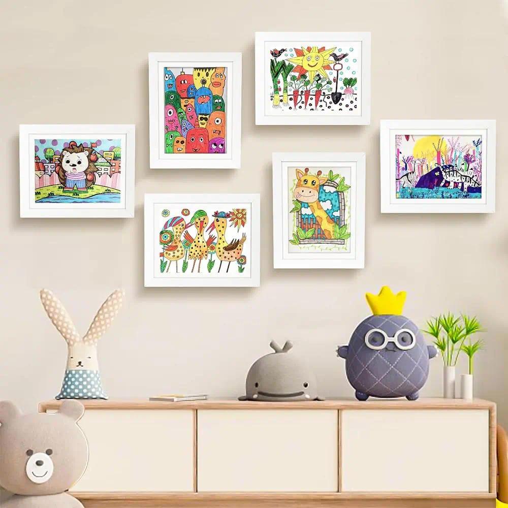Magnetic Storage Frame with Corner Protection, Acrylic Art Frame, Wall-Mounted Floral Decor, Ideal for Home, School, Office #GLOBAL PICKS