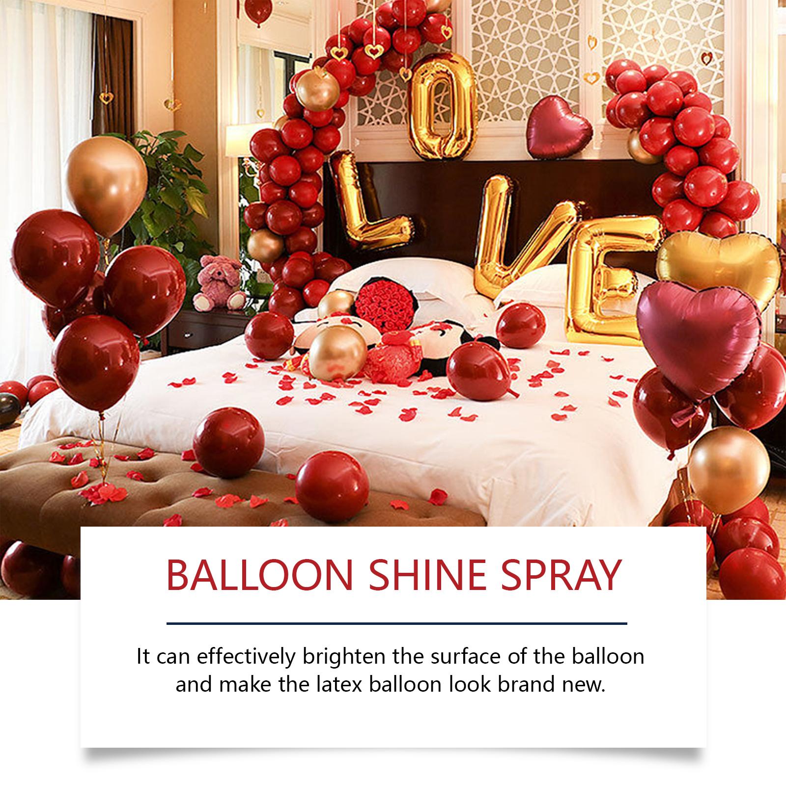 DOWMOO Balloon Shine Spray Long Lasting Gloss Enhancer for Party Decorations Highlight Finish Tinsel Effect Party Supplies Seasonal Celebration Accessories