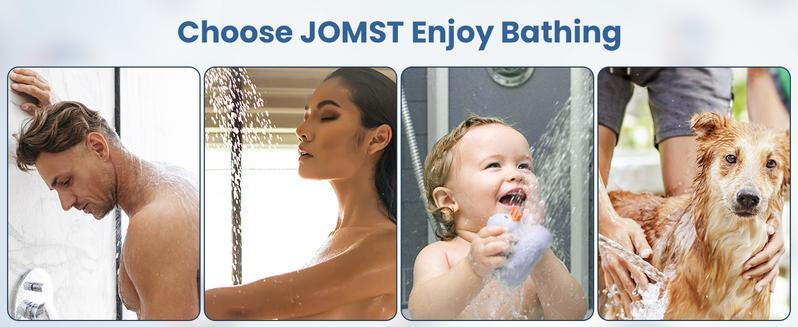 High Pressure Handheld Shower head with Detachable Spray Mode,Replacement Hose/Bracket&Cotton Filters,built-in power wash function for cleaning tubs, tiles and pets, extra-long stainless steel hose,wall and ceiling mounts High Flow Even Water