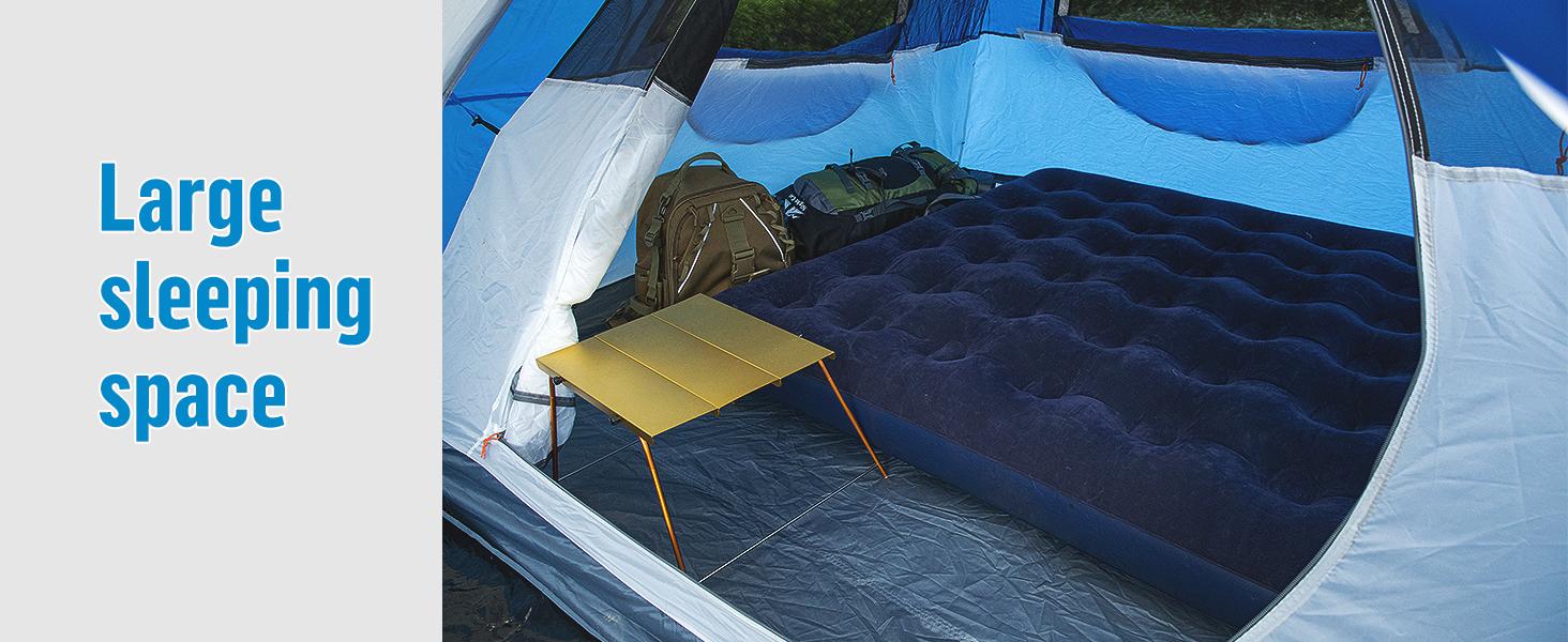 Night Cat Family Camping Tent - 2-3 Person Instant Hydraulic Setup Foldable Dome with Detachable Porch, Double Layer 210D Oxford Waterproof Canopy, Windproof Portable Comfy Tent with B4 Mesh, Moisture-Proof 190T Polyester Fabric for Car Camping