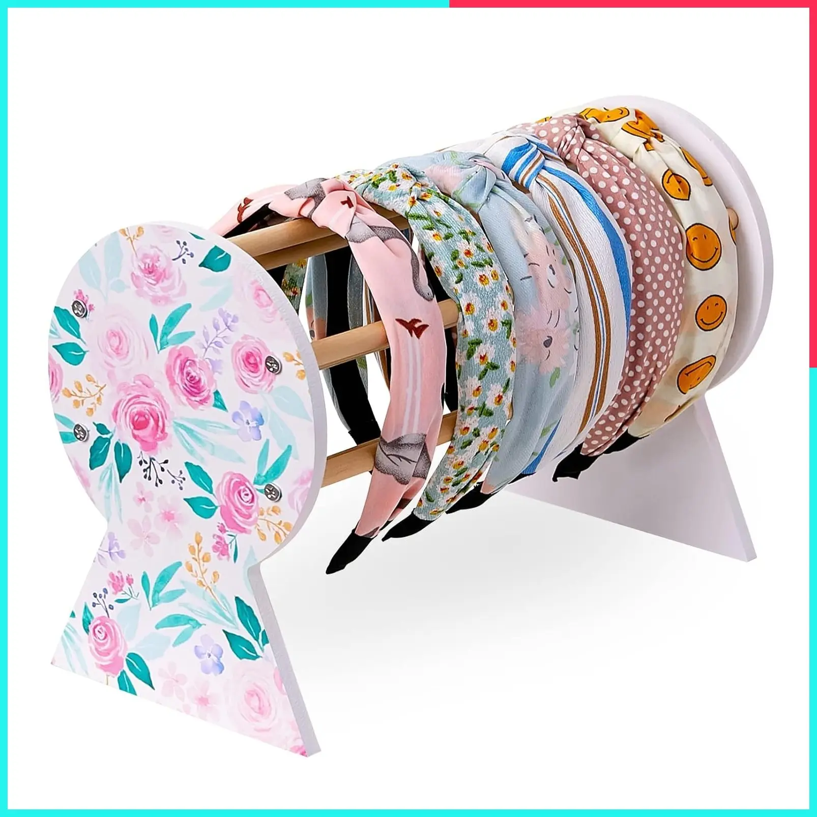 Headband Holder and Organizer for Hair Accessories - Display and Storage for Girls' Hair Hoops, Headbands, Home Decor