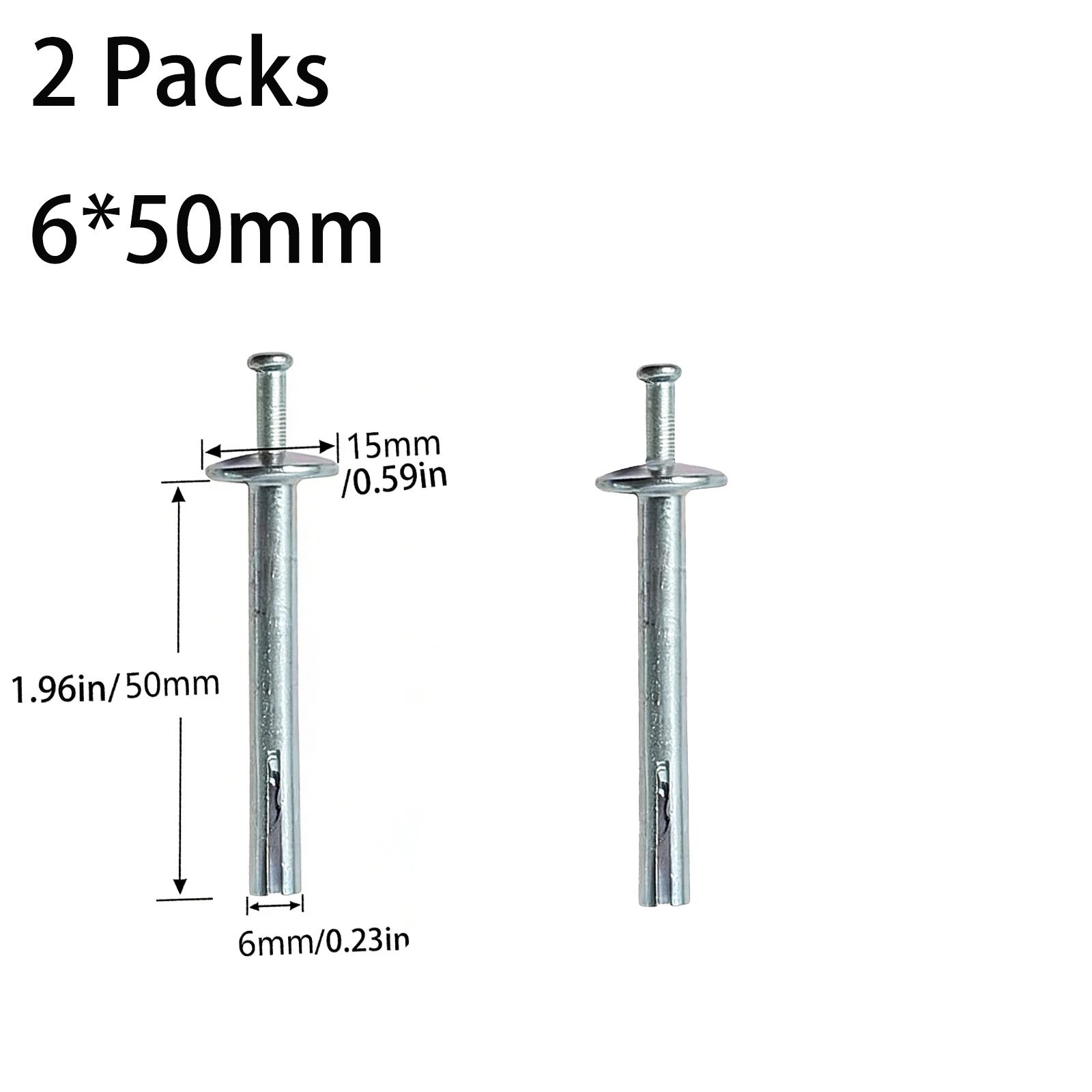 Hammer Drive Concrete Anchors 3-Step Nail-in Anchors, Rust Resistant Electro Galvanized, Expansion Bolt, Concrete Anchors for Walls Cabinets, Easy Install for Shelves Cabinets Curtains Walls Concrete Brick Block