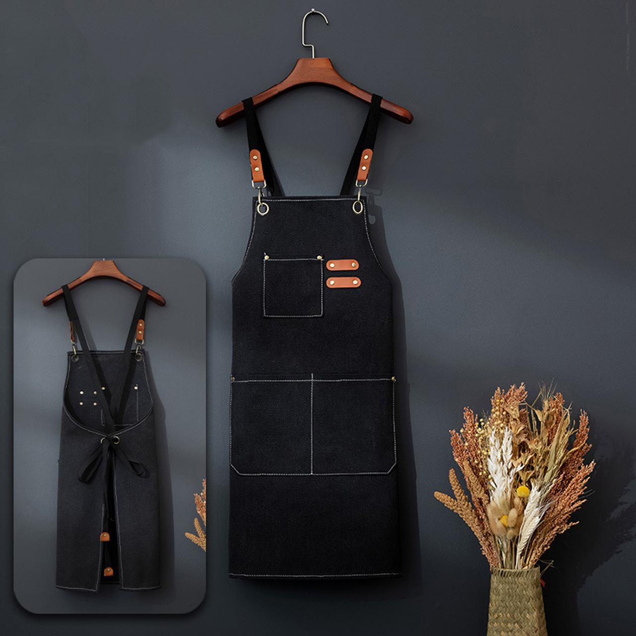 Adjustable Carpenter Apron with Multiple Pockets, Polyester Blend, Ideal for Woodworking, Gardening, Cooking, DIY Projects