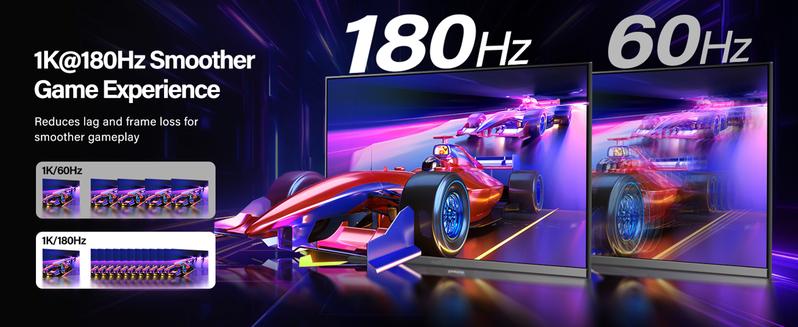 27 inch Curved Gaming Monitor,180Hz PC Monitor Full HD 1080P, Frameless 1800R Computer Display with FreeSync & Eye-Care Technology, Wall Mountable, DP, HDMI Port (Black)