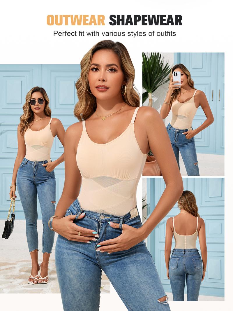 2026 Womenswear‘s Solid Color Bodysuit Shapewear, Women's Adaptive Underwear, Stretchy Lingerie, Shapewear with Abdominal Support and Hip Lifting Design Minimalist Black