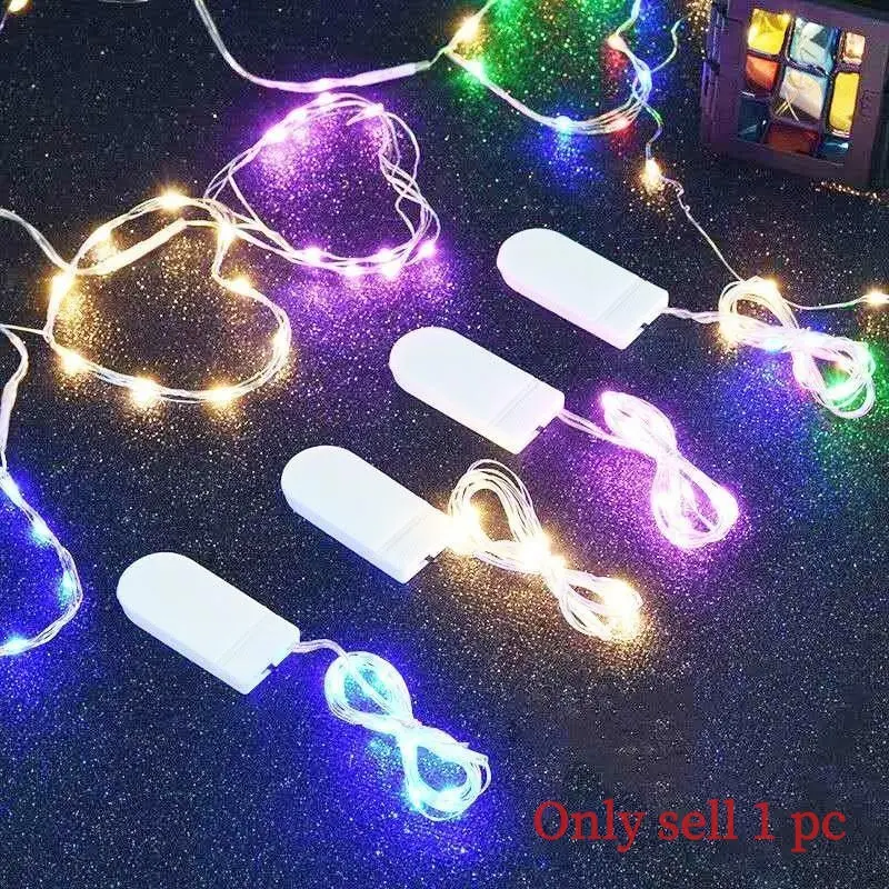 Multicolor Button Battery LED String Lights, Wholesale Small Colorful Lights, Birthday Copper Wire Christmas Decorations, Party, Bright Led, Atmosphere Light, Fancy Leds