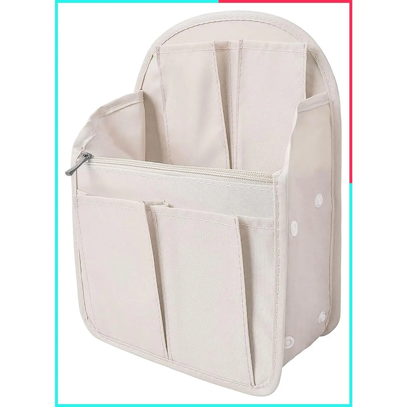 Hanging Travel Backpack Organizer Insert Liner with Multiple Pockets