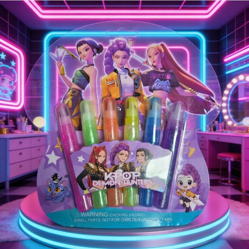 Six Color Gold Glitter Gel Silver Flash Glue Paper Craft DIY Handmade Pearl Gold Powder Pen Accessories, Creative Art Supplies