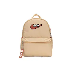 Nike Logo Zippered Fabric Backpack for Men and Women – Minimalist Beige