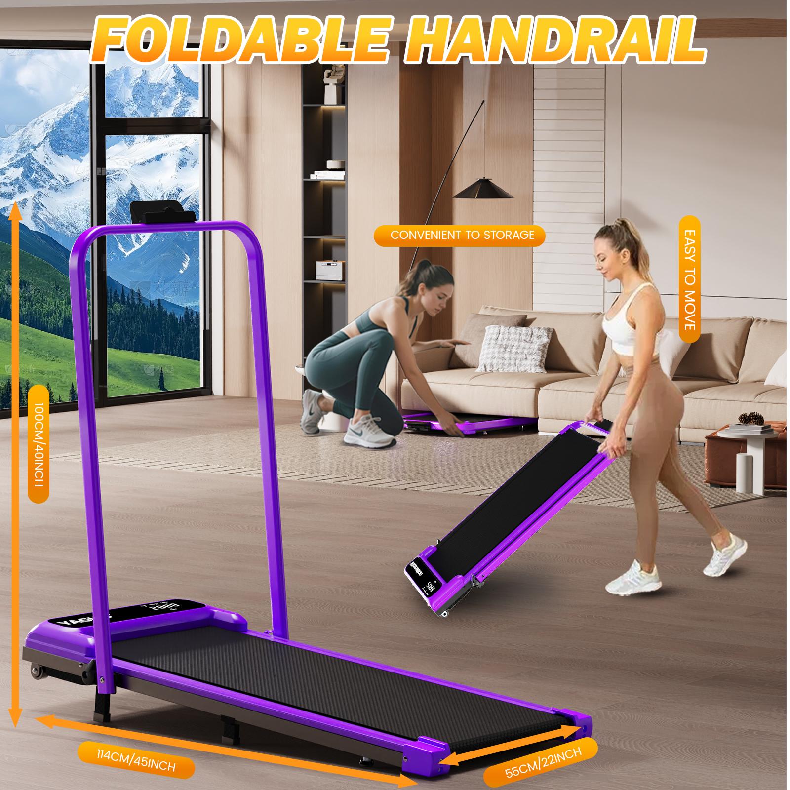 Yagud Walking Pad with Incline,  Walking Pad with Handle Bar for Home，Under Desk Treadmills for Home with Remote Control, Walking Pad Treadmill with Manual Incline, LED Display, 265LBS Weight Capacity