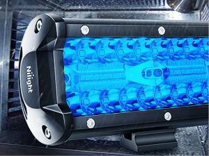 Nilight 6.5inch LED Light Pod Blue Triple Row 2PCS 120W Flood Spot Combo Driving Fog Lights Fishing Hunting  Safety Signal Deck Trailer Light light pod fog  dealsforyoudays