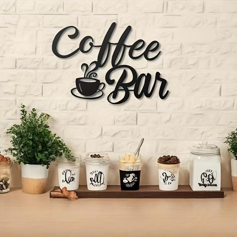 Rustic Espresso Bar Metal Wall Plaque by Dibor