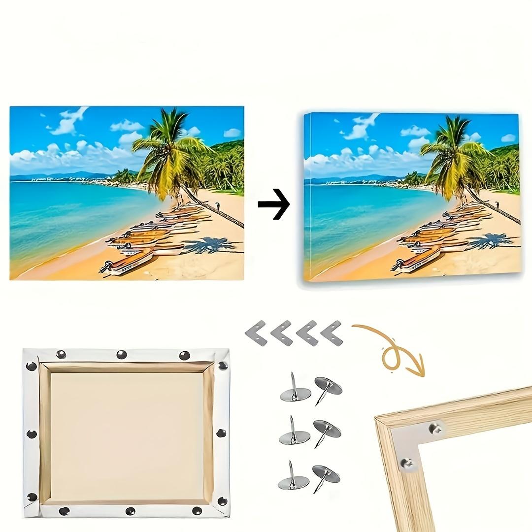 Solid Wood DIY Diamond Painting Frame Set with Hanging Hardware - Ideal for Canvas Art and Home Decoration, Diamond Painting Accessorie, Handcraft