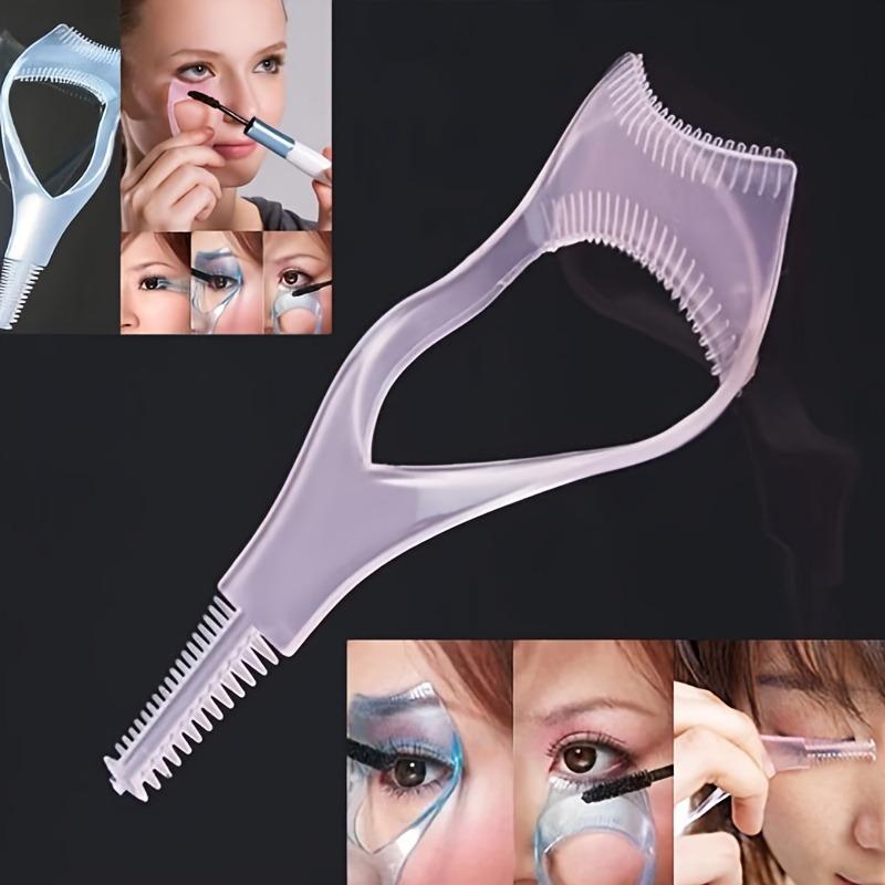 1PC 3 In 1 Mascara Shield Applicator Eyelash Brush Curler Guard Applicator Comb Guide Card Eyelash Separator Tool Makeup Eyelash Tool Beauty Cosmetic Tool
