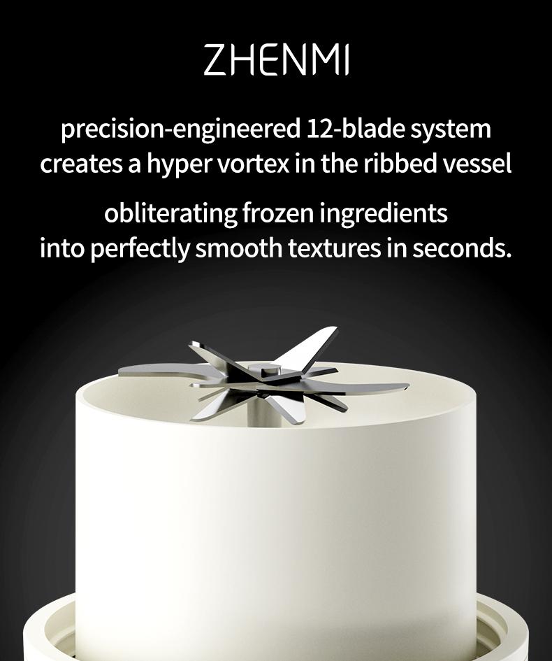 The Thoughtful Gift for Holidays and Birthdays: ZHENMI Cordless Blender, 33oz BPA-Free, Perfect for Making Two-Serving Smoothies, Crushes Ice, USB Rechargeable – For a Fresh & Healthy Start as a Couple. Share Healthy Moments Together!