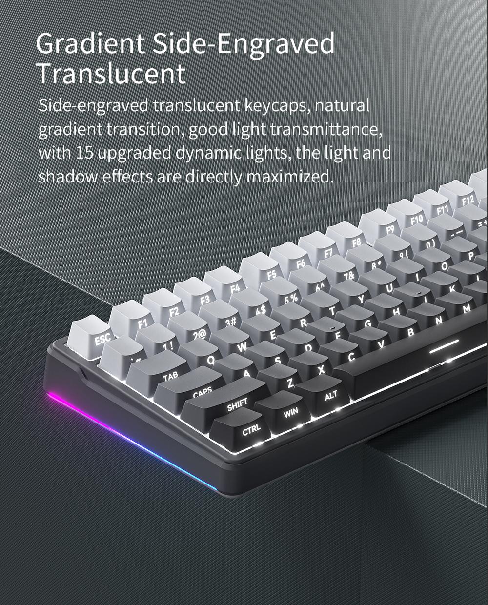 Zifriend ZT99 Mechanical Creamy Keyboard 99 Keys With NumPad, Gasket Structure Gradient Side-Engraved, RGB Light, Hot-Swappable 3/5 Pin Switches, Gaming & Office Keyboard with Driver Support, Tiktokshopblackfriday, Christmas Zifriend ZT99 Mechanical Creamy Keyboard 99 Keys With NumPad, Gasket Structure Gradient Side-Engraved, RGB Light, Hot-Swappable 3/5 Pin Switches, Gaming & Office Keyboard with Driver Support, Tiktokshopblackfriday, Christmas