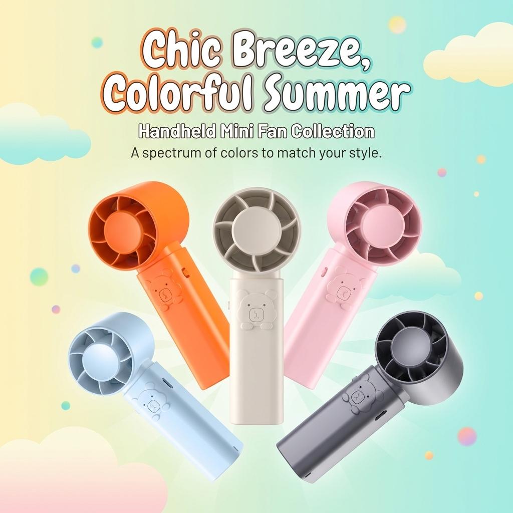 Cute Bear Handheld Fan with LED Light, 3 Speeds 5000mAh Portable Rechargeable Mini Fan,Quiet Camping Fan with Light for Tent, Hurricane Emergency Fan for Power Outage, Small PocketFan for Travel Outdoor Desk RV - Gifts for Her