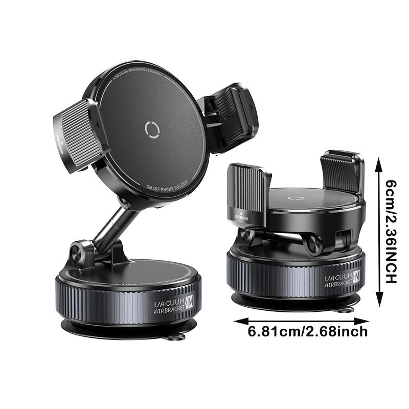 360° Adjustable Vacuum Phone Holder, One-Step Lock, Sticks to All Materials, Hands-Free Mount for Car/gym/mirror, Universal Mobile Accessory