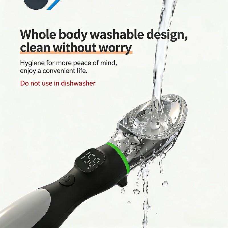 Rechargeable Electric Ice Cream Scoop, 2 Ounces Stainless Steel, LED Display, Ambient Light, Durable Hard Ice Cream Scoop