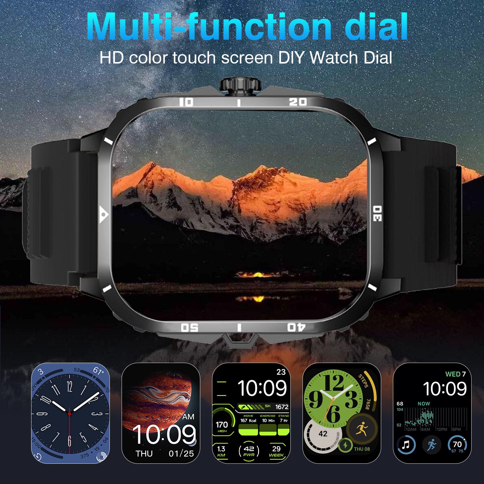 Smart Watch, Wireless Connection, Answering/dialing Function, Information Reminder and Push, Precise Step Counter and Multiple Exercise Modes, Sports Smart Watch, Weather Updates, Durable Design, Suitable for Everyone, Digital Smart Watch