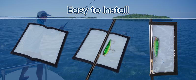 UCEC Fishing Lure Wraps, Fishing Hook Covers, Lure Shield, Keeps Fishing Safe, Premium Clear Puncture-Resistant PVC, Easily See Lures Fishing Lure Covers Bait Storage, 4Large 7.87"L x 3.94"W (4Pcs 4L)