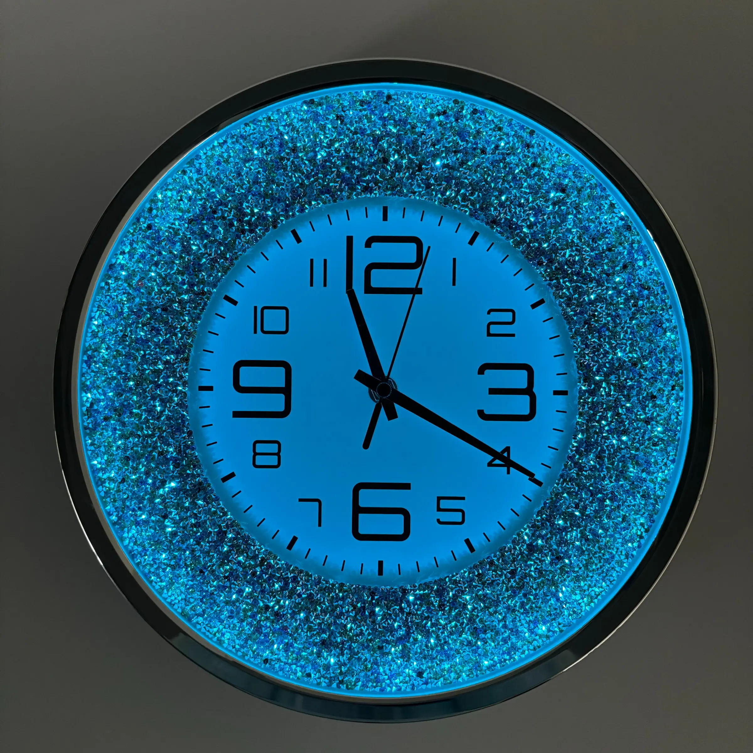 Crystal Rhinestone Mirror Wall Clock, Silent Exquisite Art, Home Decor for Living Rooms, Bedrooms, Hallways, Gift for Parties