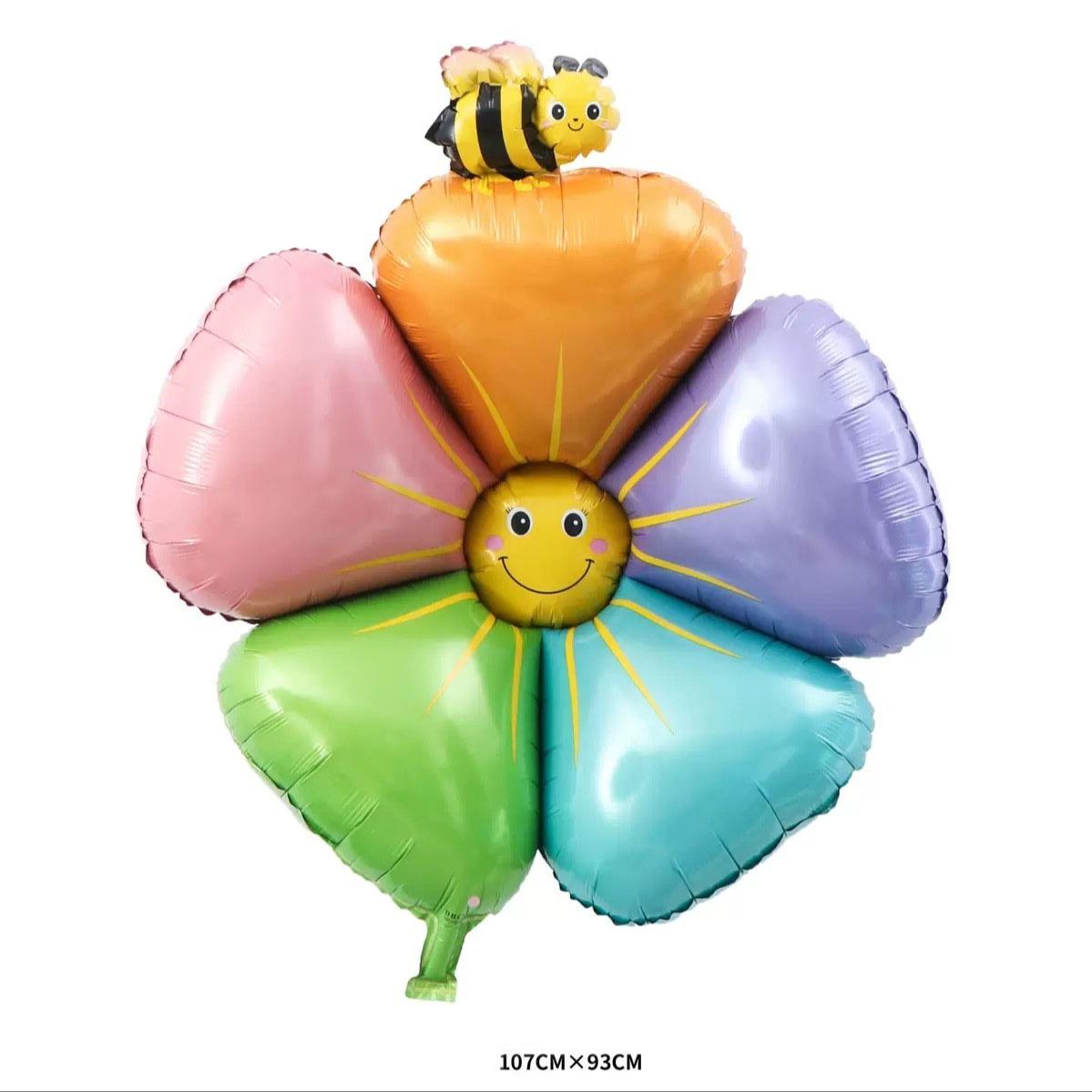 9 Floral Aluminum Foil Balloons for Kids Birthday Party, Outdoor Camping Decor, Wedding Reception, Valentine's Day, Mother's Day, Graduation