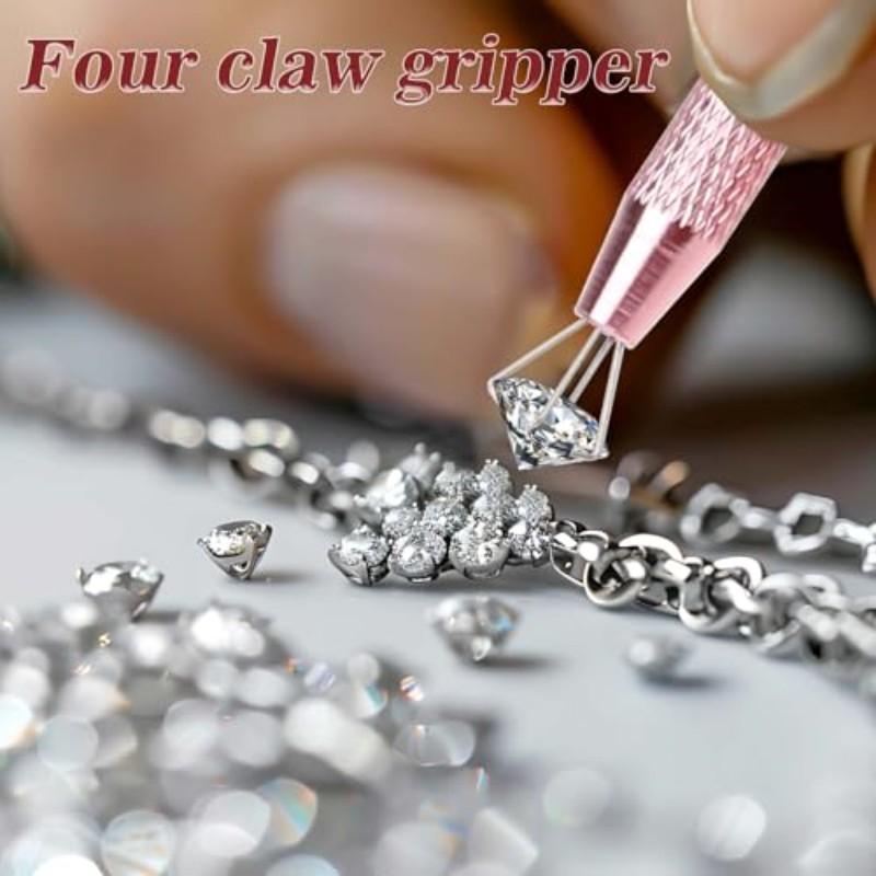 Precision Clamping Assistant Guide Pin & Pick-Up Tool, Aluminum Alloy, Ideal for Jewelry Making, Gemstone Handling, and Small Part Retrieval