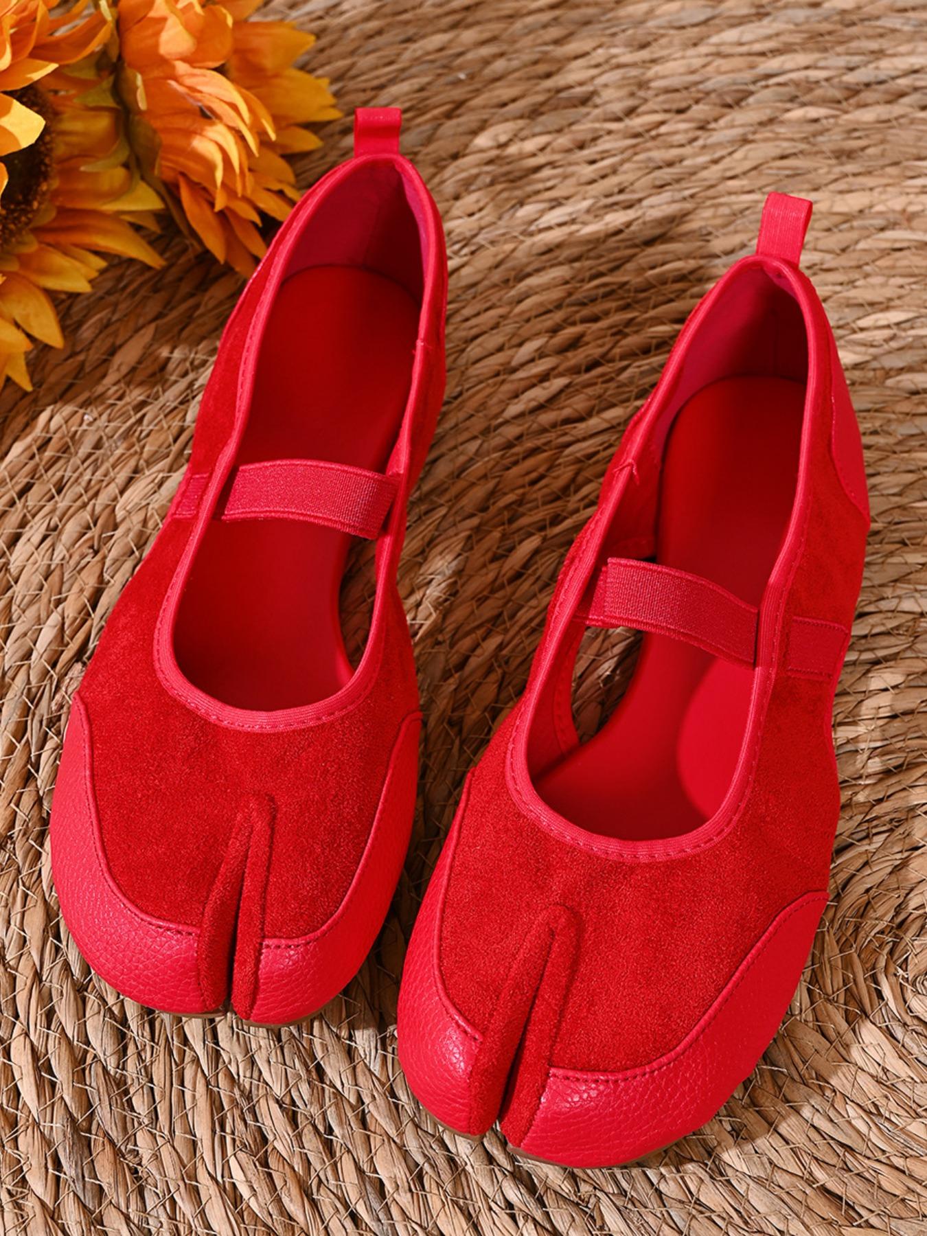 Women's Spring 2026 French Cross Strap Ballet Flats, Comfortable Casual Shoes, Striped Round Toe, Medium Width, All Seasons, Casual Wear Shoe