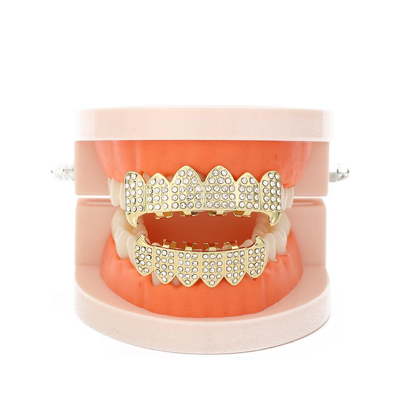 Hip-hop Style Braces for Men and Women 5A Hard Zirconia with Exquisite Inlays Star Model Perfect for Halloween Parties and Tooth Decoration Activities