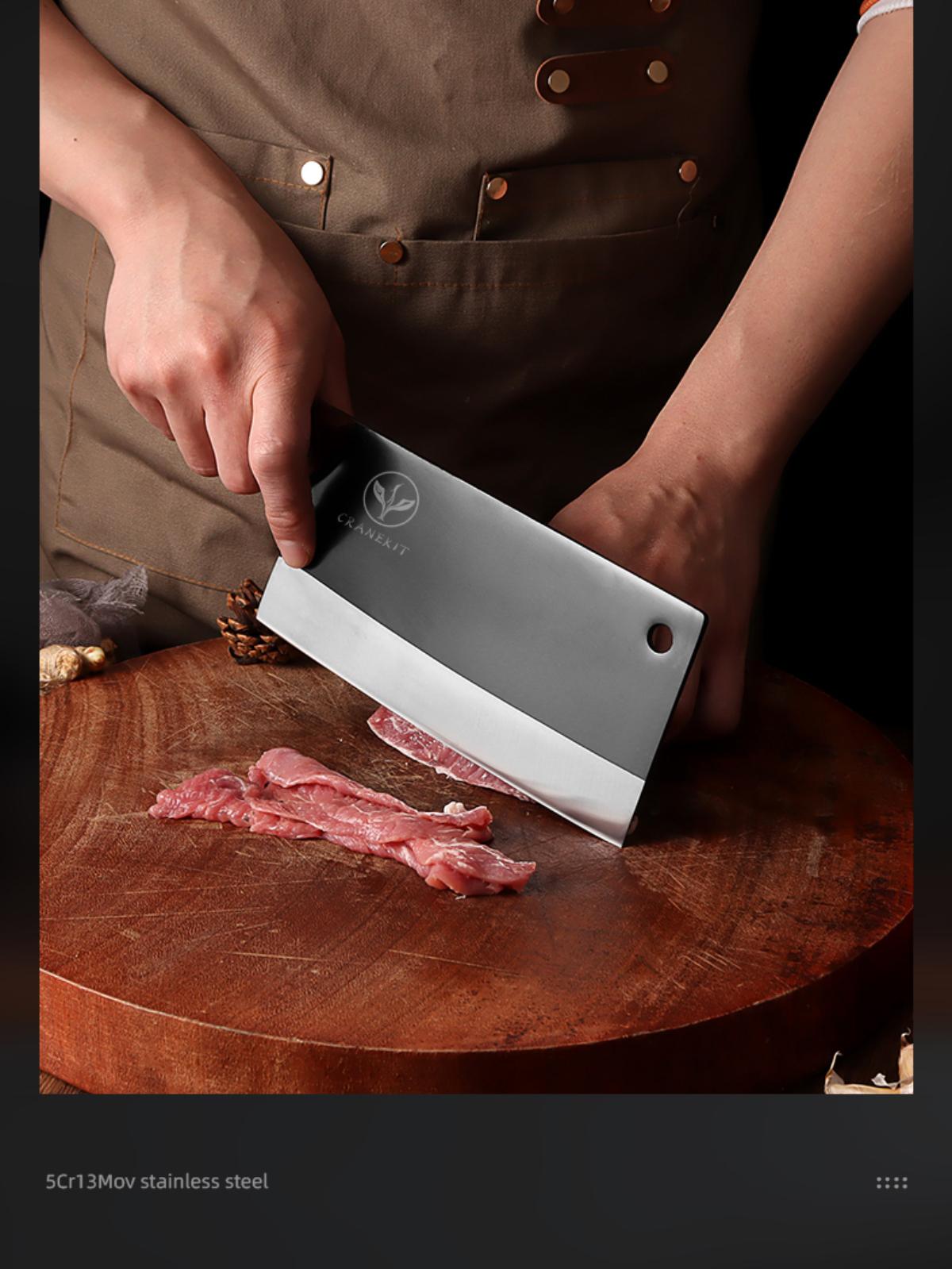 CRANEKIT Vegetable Knife - Ultra-Fast Sharp Chopping Knife for Vegetables, Bone, and All-Purpose Use in Kitchen