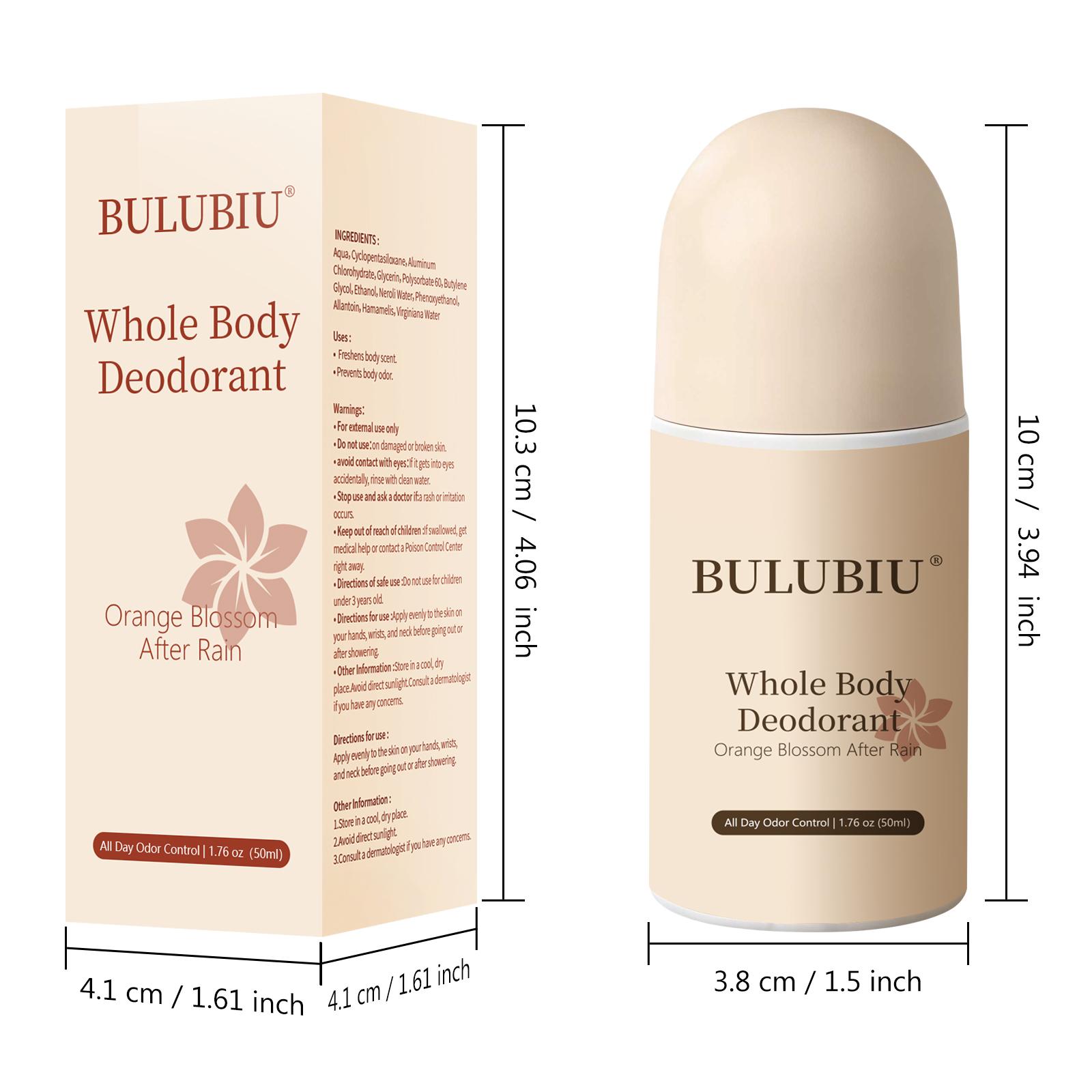 BULUBIU Underarm Antiperspirant, Talc Liquid, Antiperspirant, Removes Underarm Odor, Inhibits Sweating, Unisex, 50ml