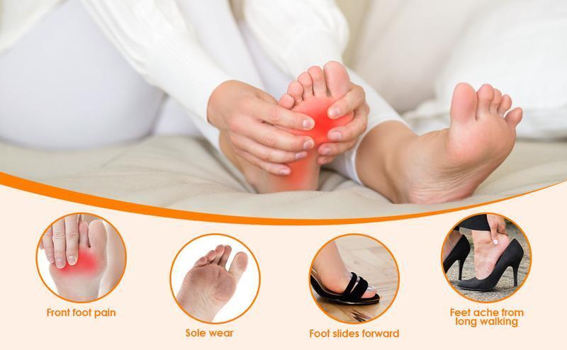 Unisex Metatarsal Pads 2-Piece Set, Socks-Compatible Forefoot Cushions with Thickened Design, Breathable Nylon-Rubber Fabric & Gel, Shockproof for Selfcare, Morton’s Neuroma Help, Runs & Dancesafe, Casual Daily Wear